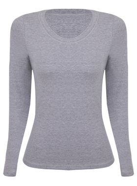 Blusa Manga Longa Lupo Loba 45138-001 Feminina Cotton Algodão T. P/GG