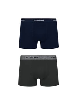 KIT/2 CUECA BOXER SELENE 11450.001 ALGODÃO T. P/EG