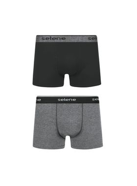 Kit/2 Cueca Boxer Selene 11450.001 Masculina Algodão T. P/EG