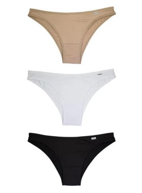 KIT/3 CALCINHA DELRIO 52509 TANGA MICROFIBRA T. P/GG