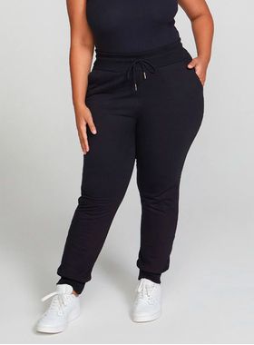 Calça Jogger Moletom Hering 05V2 Feminina Peluciada Algodão T. P/XG