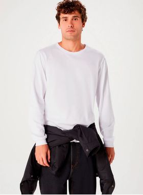 Camiseta Manga Longa Hering N2MX Super Cotton T. P/XXG