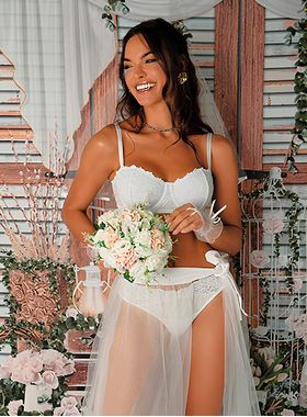 Sutiã Top Demillus 064105 Nupcial Com Aro Renda T. 42/48