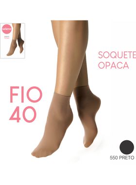 Meia Soquete Selene 9070.001 Fio 40 Poliamida T. Único