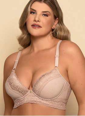 Sutiã Base Nayane SP 01 0005 Plus Size Com Bojo E Renda T. 48/54