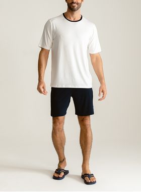 Pijama Curto Groh 444403 Masculino Com Bolsos Viscose T. P/GG