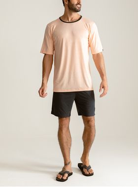Pijama Curto Groh 444404 Masculino Com Bolsos Viscose T. P/GG