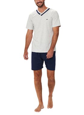 Pijama Curto Podiun 248047 Masculino Bicolor Algodão T. P/GG