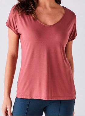 Camiseta Manga Curta Liz 21588 Feminina Corte V Viscose T. P/GG