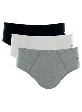 Kit/3 Cueca Slip Mash 010.20 Masculina Basica Algodão T. P/GG