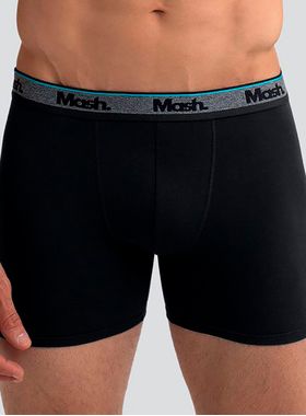 Cueca Boxer Longa Mash 170.46 Masculina Basic Cotton T. P/GG