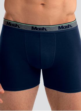 Cueca Boxer Longa Mash 170.46 Masculina Basic Cotton T. P/GG