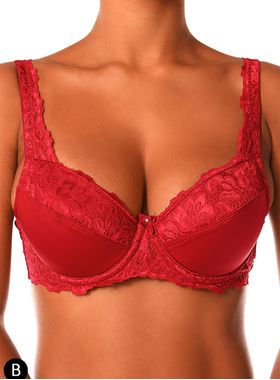 Sutiã Demillus 065204 Iridien Com Aro e Bojo Renda e Microfibra Taça B (Antiga 065104) T. 44/54