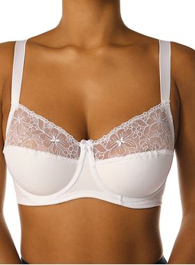 Sutiã Demillus 074600 Baronesa Sem Bojo Bordado Microfibra Taça C T. 44/52
