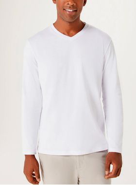 Camiseta Manga Longa Hering 022D Masculina World Algodão T. P/XXG