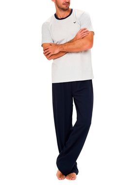 Pijama Longo Podiun 248134 Masculino Malha Penteada Algodão T. P/GG