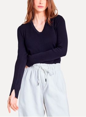 Suéter Tricot Simples Reserva 80522 Feminino Viscose T. P/GG