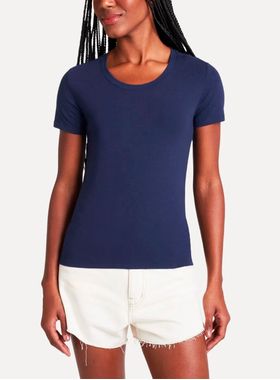 Camiseta Manga Curta Simples Reserva 81123 Feminina Algodão (Antigas 90563, 90231) T. P/3G