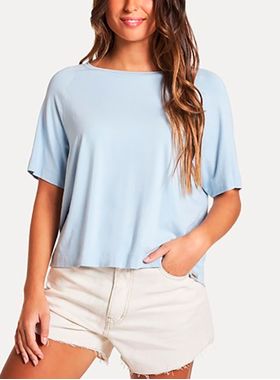 Camiseta Raglan Ampla Simples Reserva 86451 Feminina Viscose T. P/GGG