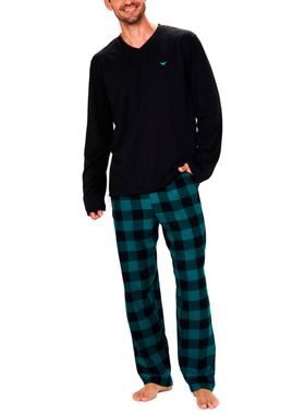 Pijama Longo Podiun 248141 Masculino Xadrez Moletinho e Viscose T. P/GG