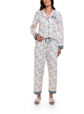 Pijama Longo Paulienne 569.72 Feminino Estampado Americano Algodão T. 44/50