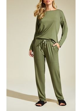 Pijama Longo Recco 16899 Feminino Liso Viscose T. 42/48