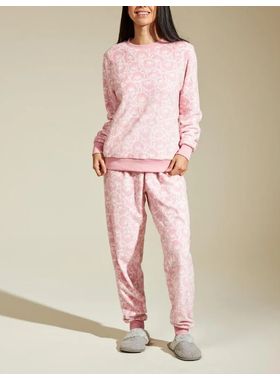 Pijama Longo Recco 16961 Feminino Felpudo Poliéster.T. 42/46.