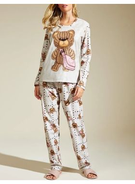 Pijama Longo Recco 16962 Feminino Soft Poliéster .T. 42/46.