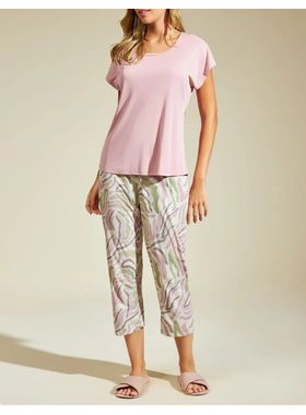 Pijama Manga Curta Recco16931 Feminino Capri Microfibra T. 42/52
