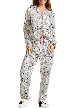 Pijama Longo Recco 16959 Feminino Dálmatas Poliéster T. 42/48.