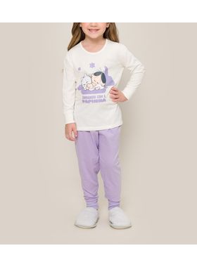 Pijama Longo Turma da Mônica 40.04.0025 Infantil Magali Algodão T. 01/03