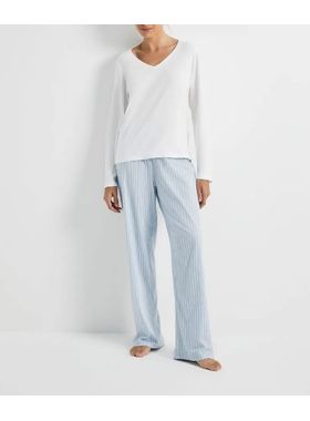 Pijama Longo Hering 7CWX Feminino Decote V Algodão T. P/XXG