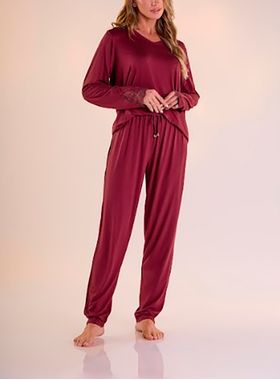 Pijama Longo Pzama 100184 Feminino Viscolycra T. P/EG