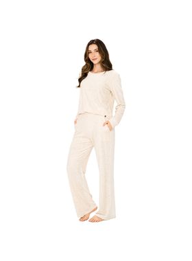 Pijama Longo Podiun 245151 Feminino Atoalhado Batonê T. P/GG