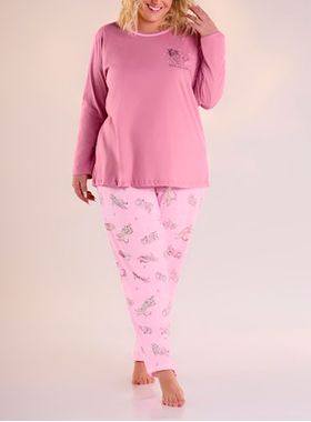 Pijama Longo Pzama 090200 Feminino Algodão T. 52/58
