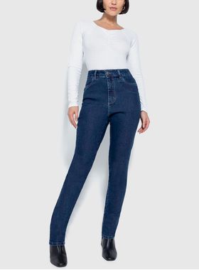 Calça Skinny Jeans Enfim 1000119123 Feminina Power Stretch Algodão T. 36/46