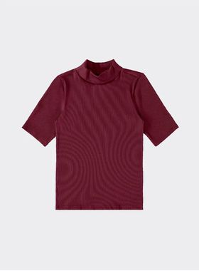Blusa Manga Curta Enfim 1000118560 Feminina Gola Alta Malha Cotelê T. P/XGG