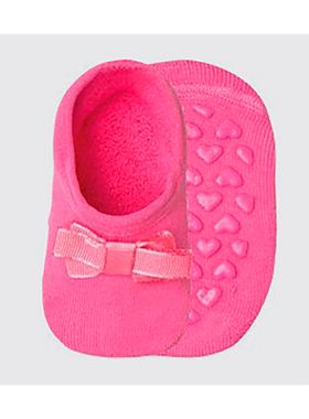 Meia Sapatilha Lupo Baby 02006-023 Antiderrapante Laço Algodão T.16/23
