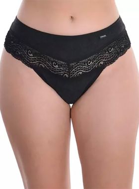 Calcinha Fio Dental Nayane CA 14 0026 Duplo Curves Com Renda T. M/EG