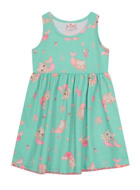 Vestido Regata  Brandili 36257 Infantil Gatinha Algodão T. 01/03