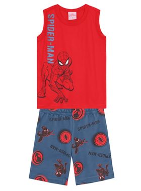 Conjunto Regata Brandili 36384 Infantil Spider-Man Algodão T. 01/03