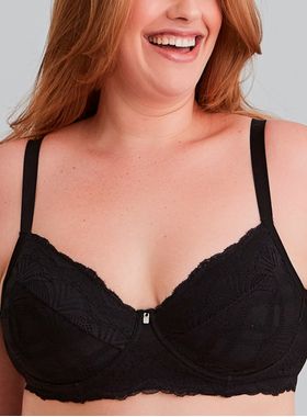 Sutiã Sustentação Nayane SP 08 0004 Plus Size Renda e Microfibra T. 48/54