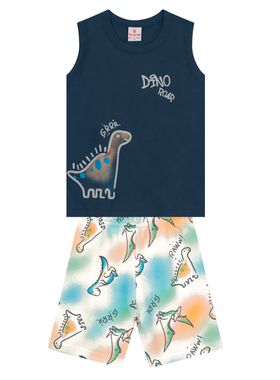 Conjunto Regata  Brandili 36487 Infantil Dino Algodão T. 01/03