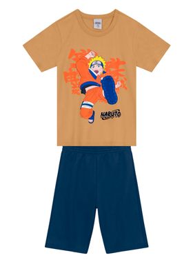 Conjunto Curto Brandili 36422 Infantil Naruto Algodão T. 06/14