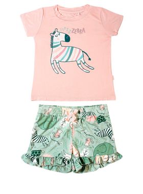 Pijama Curto Tip Top 3145009 Infantil Menina Safari Modal T. 04/10