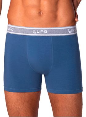 Cueca Boxer Lupo 00784-059 Masculina Lisa Algodão T. P/GG