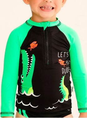 Blusa Pingo de Alegria 11127P Infantil Proteção UV50+ Zíper Microfibra T. 04/10