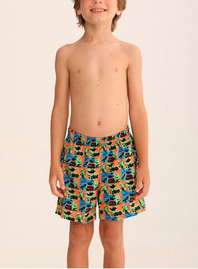 Bermuda Pingo de Alegria 11181P Infantil Dino Poliéster T. 04/10
