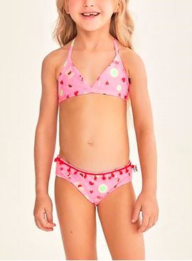 Conjunto Biquíni Pingo de Alegria 11465P Infantil Top e Calcinha Poliéster T. 04/10