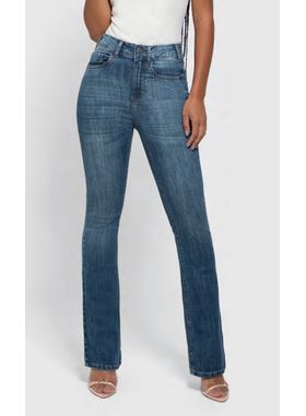 Calça Jeans Enfim1000123556 Feminina Boot Cut Cintura Alta Super Stretch T. 36/46